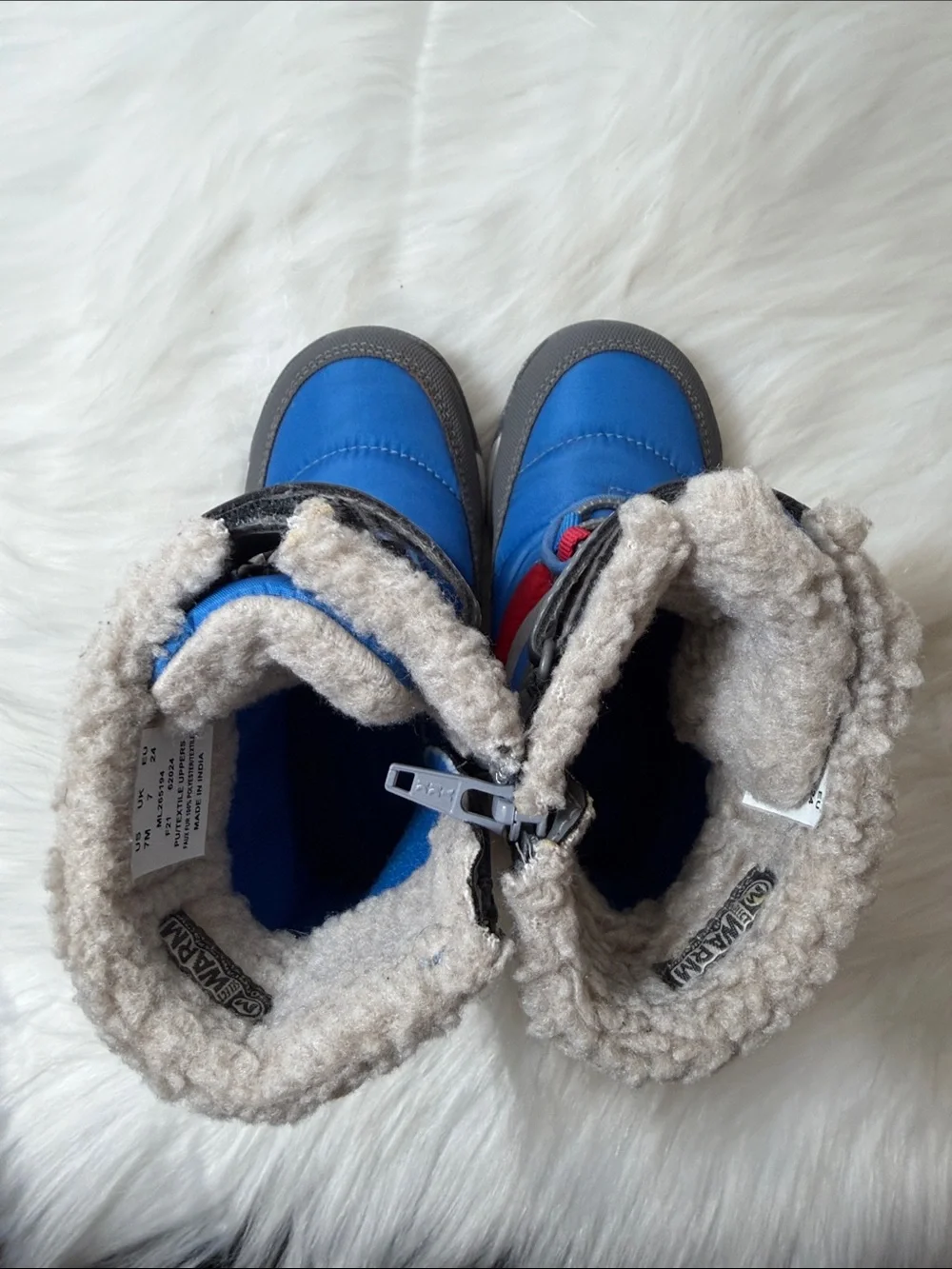 Merrell Blue, Gray & Red Insulated Snow Boots